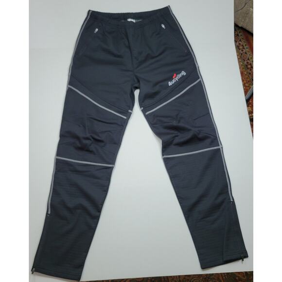4ucycling Winter Sports Pants Black Reflective Silver Cylcing Men's 2XL 31 x 31 - Picture 1 of 8